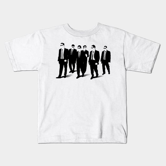 Walking Reservoir Dogs Kids T-Shirt by mech4zone